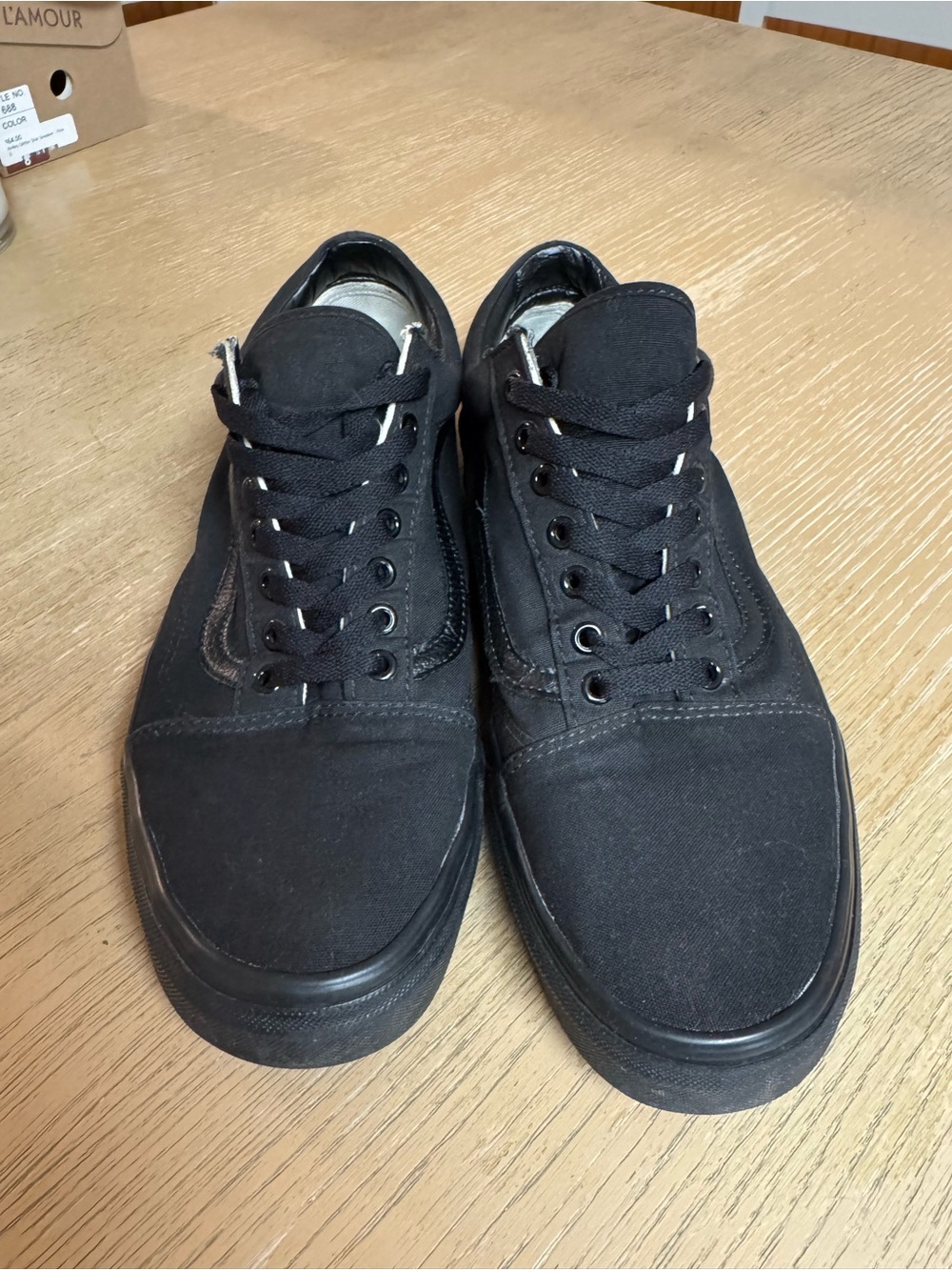 Vans Men's All-Black Canvas Lace-Up Sneakers
